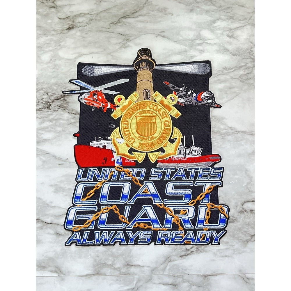 United States Coast Guard Always Ready Patch Large 9" X 11 3/4"